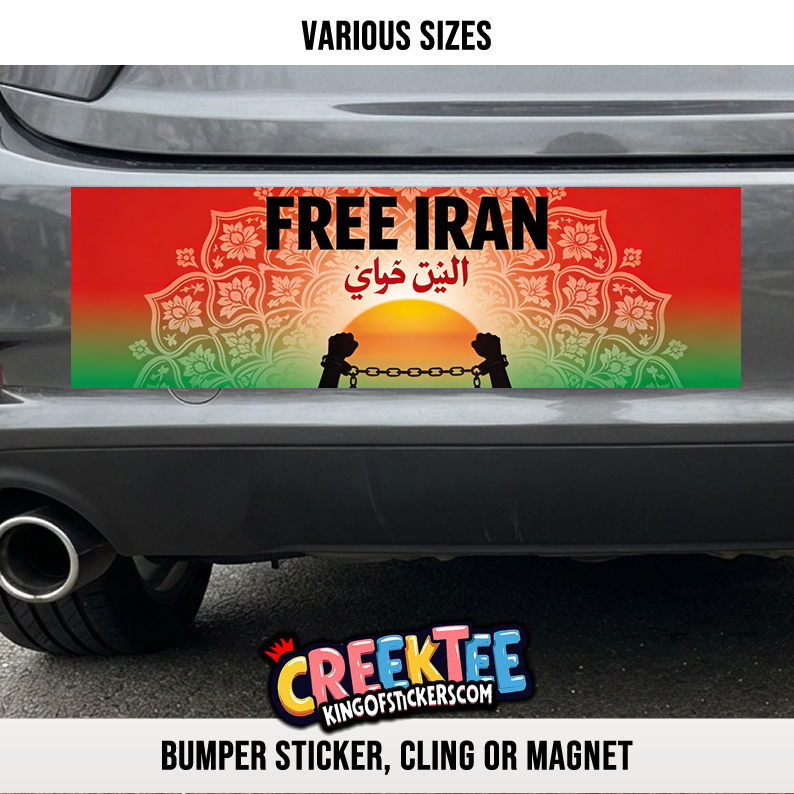 Free Custom Vinyl Bumper Sticker Cling or Magnet With Laminate Coating Various Sizes