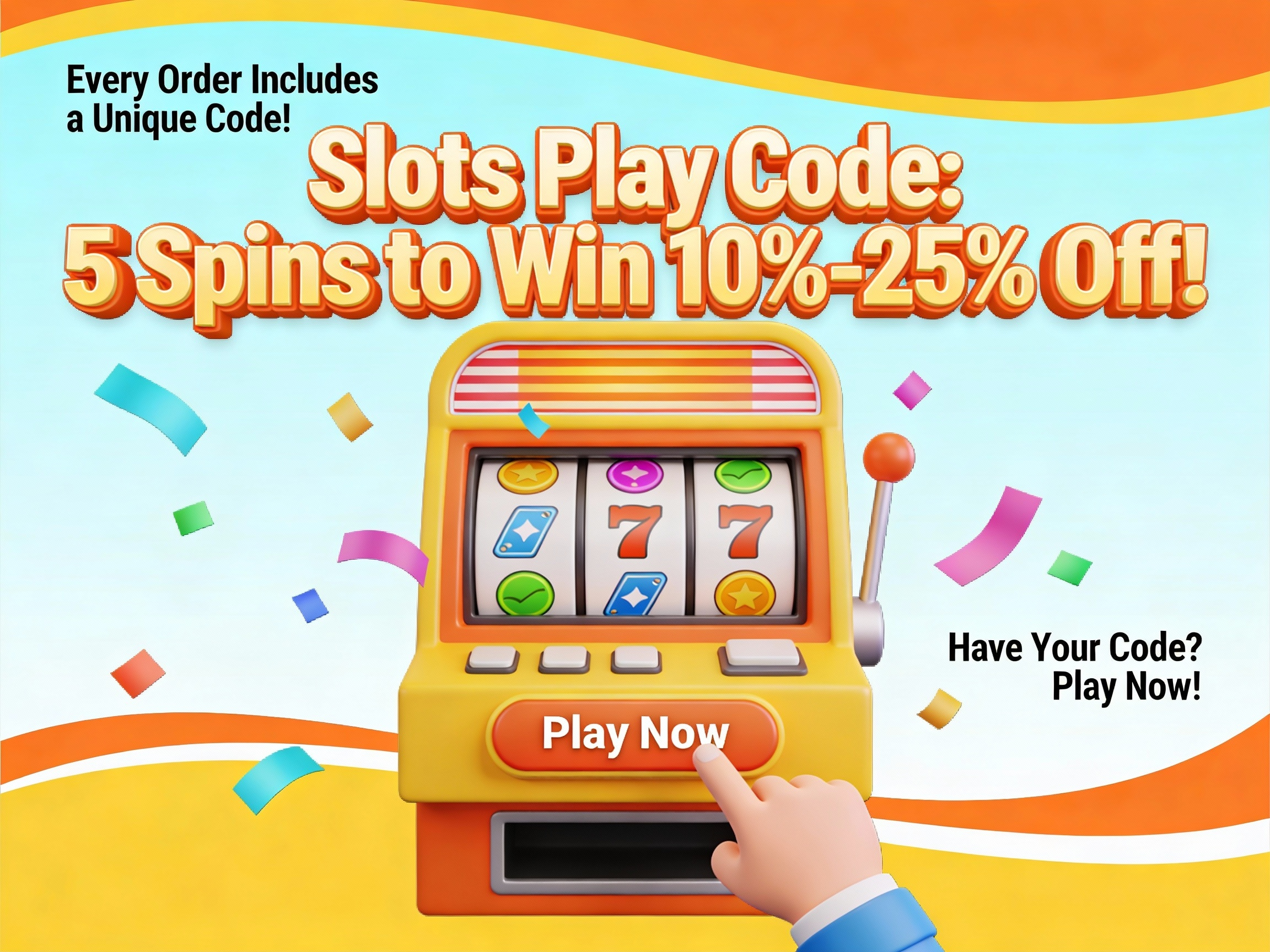 Slots Play Code - Win Discounts!